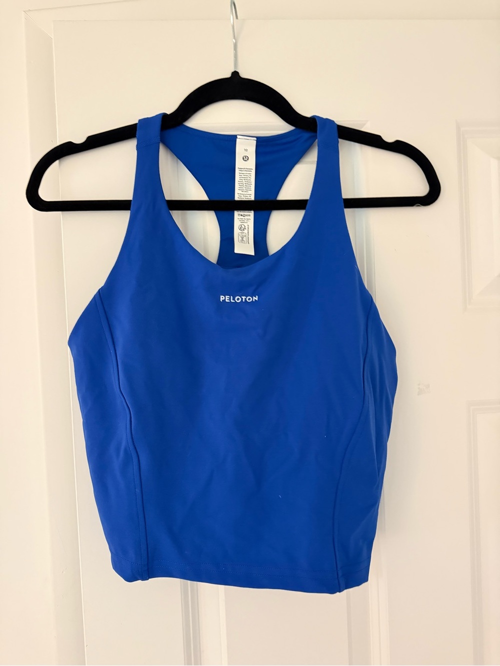 Peloton Electric Blue Racerback Sports Crop